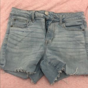 Light blue American eagle denim shorts